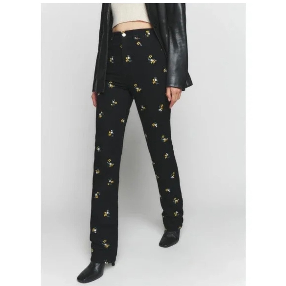 Reformation - Black Floral Jeans - Sz 25